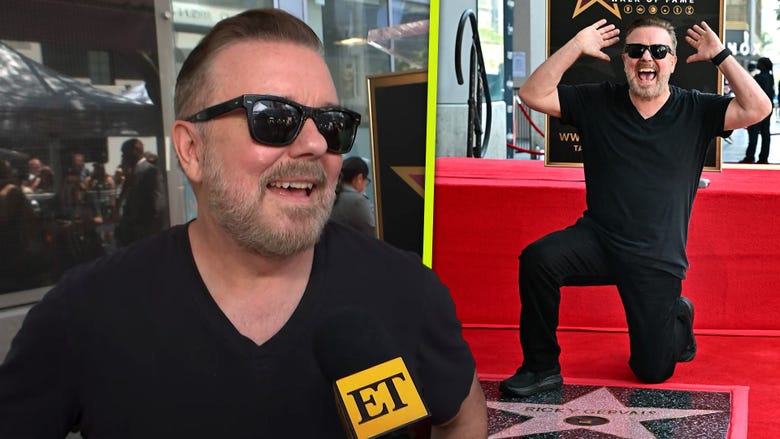 Why Ricky Gervais Felt Embarrassed During Walk of Fame Ceremony (Exclusive)