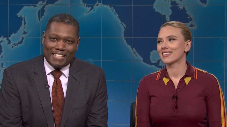 Scarlett Johansson Gets Revenge on Michael Che's Raunchy 'SNL' Joke Swap